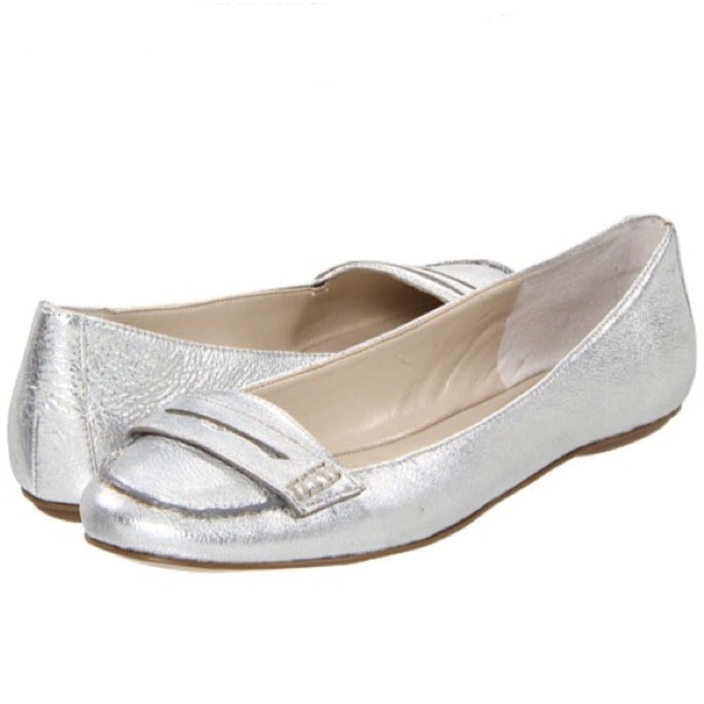 NWT Silver Loafers